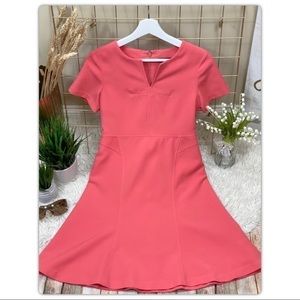 Banana Republic Women’s Coral Fit Flare Dress A Line Short Sleeve Size: 0